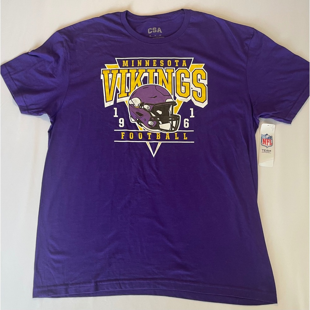 NFL Team Apparel Mens Minnesota Vikings Graphic T-Shirt Purple XL